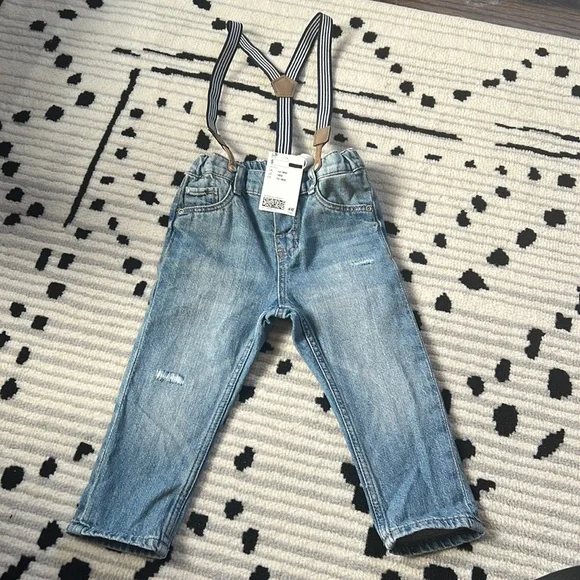 H&M jeans with detachable suspenders - Picture 1 of 4